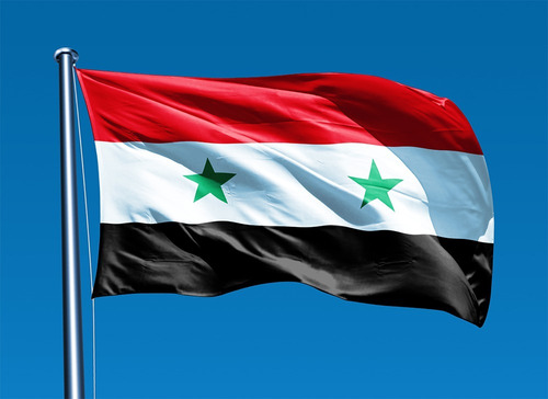 Bandera De Siria Medida Oficial 90cm X 150cm Envio Gratis