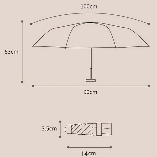 I Mini Paraguas Plegable Con Protección Uv+portátil