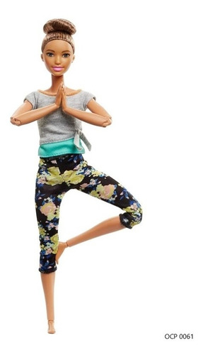 Imagem 1 de 5 de Barbie To Move Yoga Articulada Morena Updo  Ms
