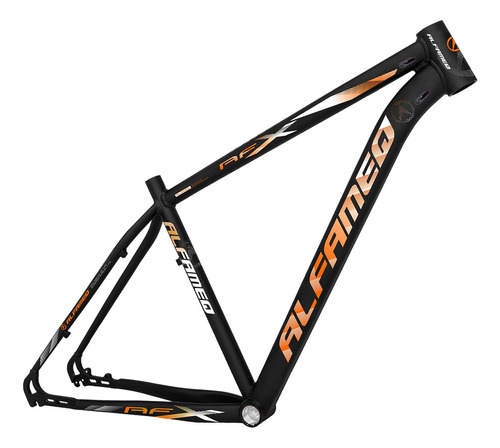 Quadro Bicicleta Aro 29 Aluminio Alfameq Afx Freio A Disco Cor Preto Laranja Com Branco Tamanho Del Quadro 17