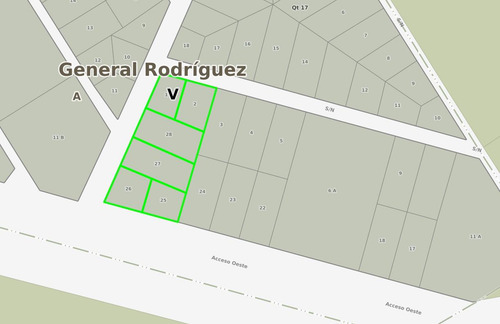 Fracción Comercial E Industrial 13.390 M² Frente A 3 Calles - General Rodriguez