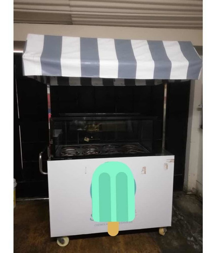 Carrito De Cremoladas Y Helados De Acero Inoxidable