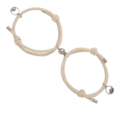 Imagem 2 de 4 de 2 Pulseiras Magnéticas Casal E Amizade Presente Imã Par