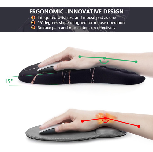 Mouse Pad Con Soporte Para Muñeca Laokiiy, Mouse Pad