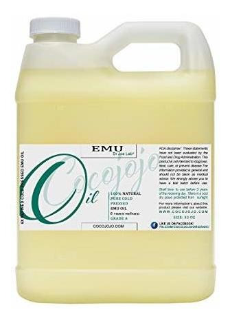 El Aceite De Emú 32 Oz 100% Natural Puro De 6 Veces Refinado