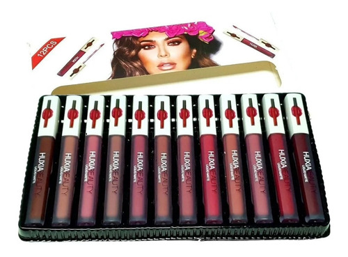 Labiales Mate Huxia Beuty 12 Pzs Labial Liquido Lote Mayoreo