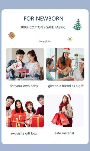 Set De Regalo De Bebé De Algodón Para Niñas De 0 A 6 Meses