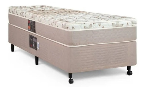 Cama box Castor One Face class  Solteiro de 200cmx100cm bege