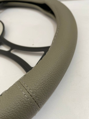 Forro Para Volante De Carro Camioneta Semicuero Gris