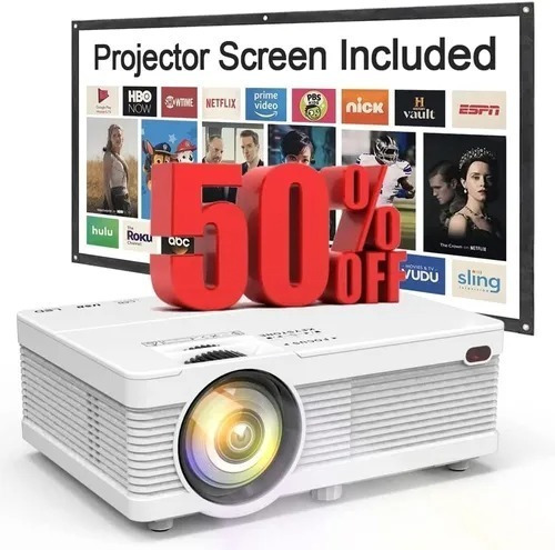 Video Proyector Qxk Full Hd ,1080p , 250pulgs, 7500 L +telon