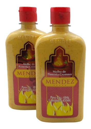 Molho De Pimenta Mendez Cremoso Original 450ml 02 Unidades