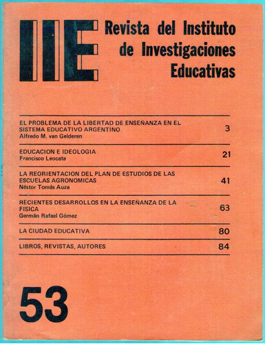 Revista Del Instituto De Investigaciones Educativas 1986
