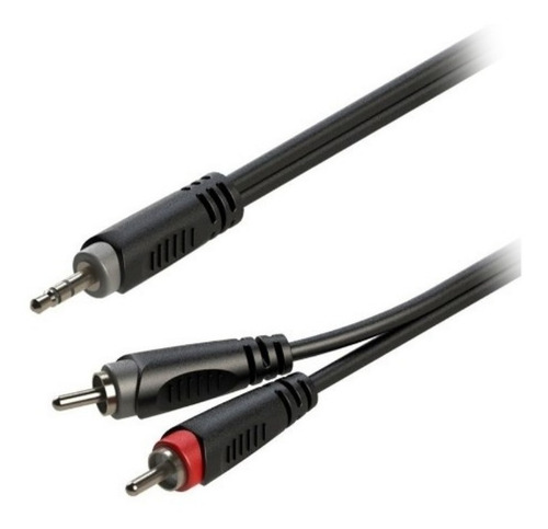 Imagen 3 de 4 de Cable Mini Plug Stereo 3,5 Mm A Rca X 1.5 Mtrs Kwc Neon 9000