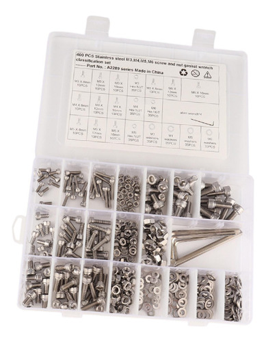 Kit De 400 Tornillos Métricos, Tuercas Y Arandelas, Fácil