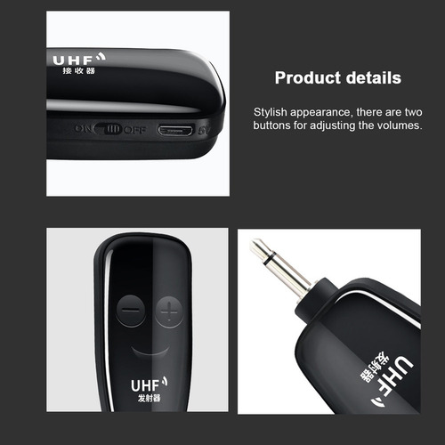 Sistema De Transmisión Uhf Receptor De Guitarra Usb Emisor I