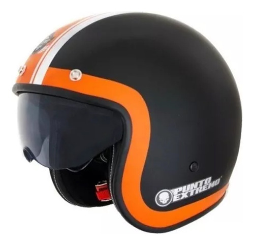 Casco Moto Abierto Punto Extremo X581 Naranja Um