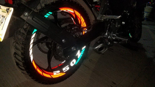Calcomanias Stikers Italika 250z Reflejante Rin 17