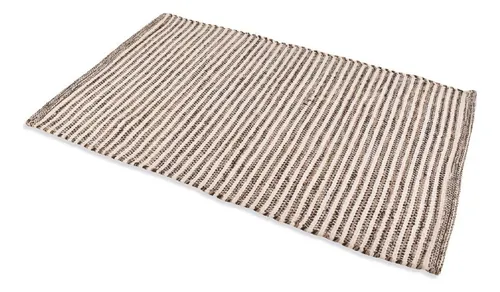 comprar Alfombra De Ambiente 100% Algodón 50x80cm - Mintt Diseño de la tela Marrón a Rayas