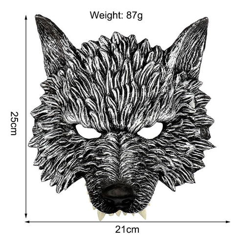 Máscara De Hombre Lobo, Suave, De Espuma Sintética, Para Hal