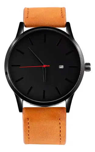 comprar Reloj De Hombre Minimalista Elegante Moderno Malla Eco Cuero