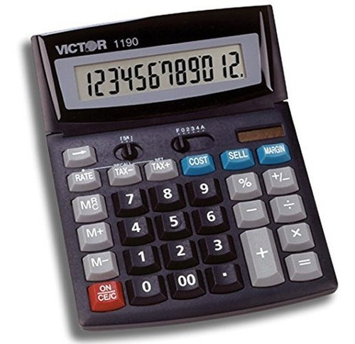 1190 executive Calculadora De Sobremesa, 12 dígitos Lcd, Neg