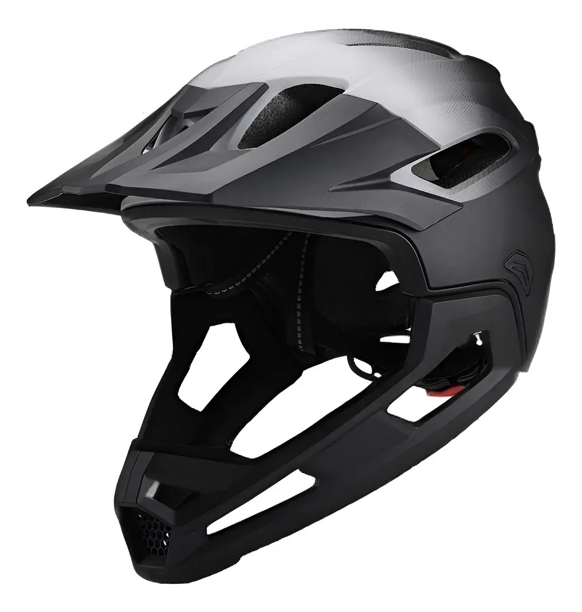 Casco Integral de Ciclismo TUOMO para Montaña y MTB con Mentonera Desmontable Negro G