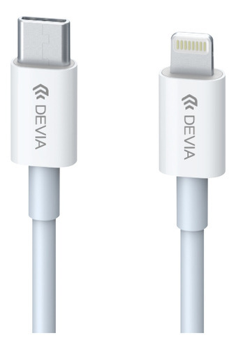 Cable Usb Tipo C A Lightning 1.5m Devia Color Blanco