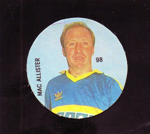 Futbolmania 1993, Figurita N° 98 Mac Allister Boca. Mira!!!!