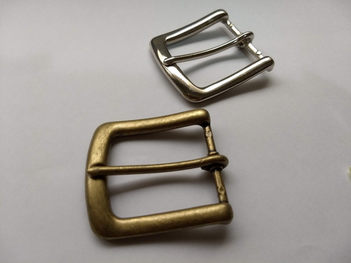Imagen 2 de 2 de Hebilla Cinto Bronce Viejo Marroquineria Pase 3 X 10u