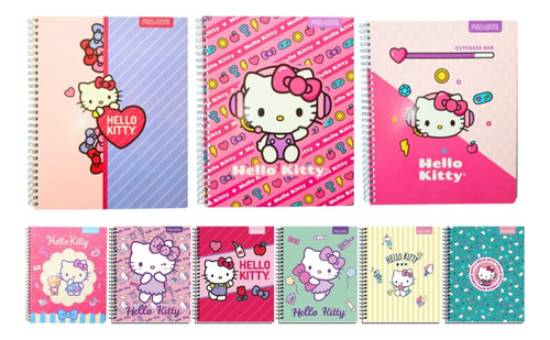 Pack 10 Cuaderno Universitario 100 Hojas Hello Kitty Proarte