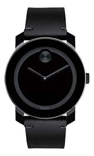 Reloj De Cuero Y Acero Inoxidable De Cuarzo Suizo Movado, Co