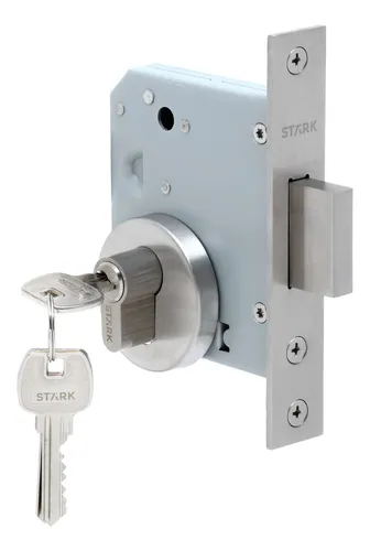 Cerradura De Embutir De Seg, Llave Ambos Lados. Acero Inox
