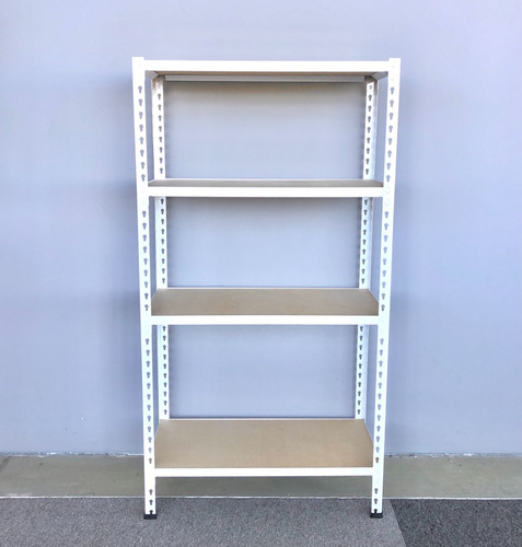 Estanteria Mega Rack 150x80x35 4 Estantes Sin Tornillos Color Blanco