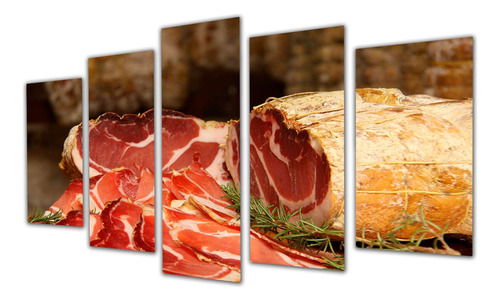 Cuadro 60x100cm Jamon Crudo Comidas Picada Fiambres M2