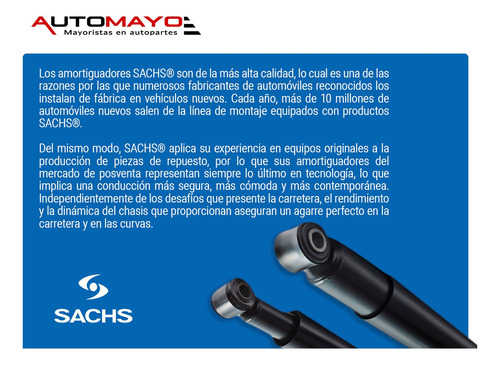 Juego 2 Amortiguadores Del Sachs® S10 4wd L4 2.0l 83-84