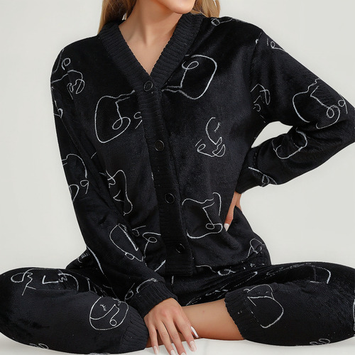Conjunto De Camisón Cárdigan Para Mujer Blusas Y Pantalones