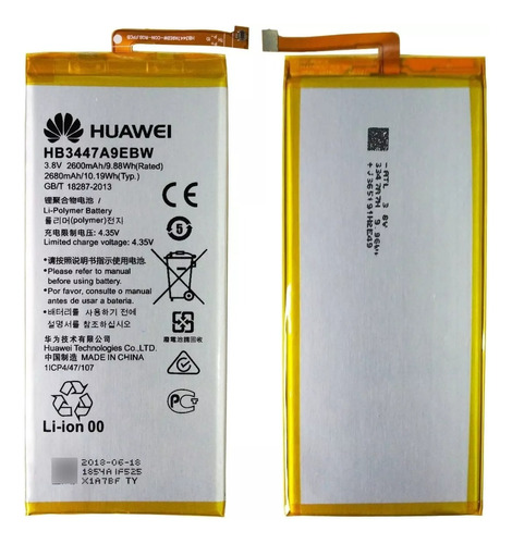 Batería Huawei P8 Hb3447a9ebw (3.8v-2520mah) 9.58w