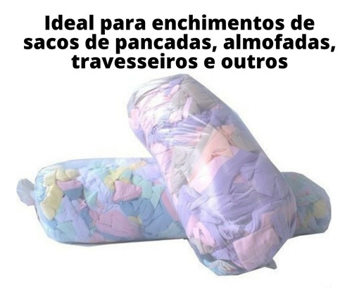Imagem 2 de 5 de 10kg Retalhos De Tecidos Para Enchimento Saco De Pancada