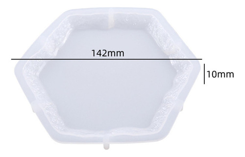 4 Moldes De Silicona Para Fundición De Resina De Hexágono