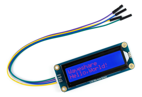 Lcd1602 Rgb Modulo De Pantalla 16x2 Caracteres 16 Millones R