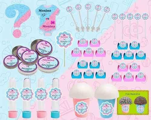 Kit Festa Infantil Chá Revelação 143 Peças