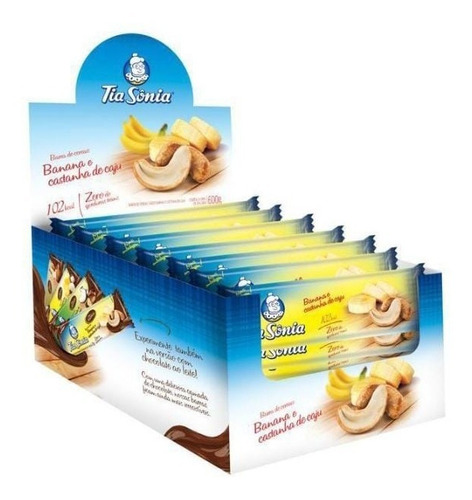 Barra De Cereal Banana E Castanha De Cajú Tia Sônia 24u 600g