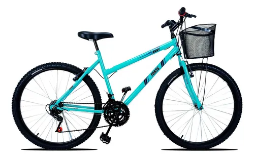 comprar Bicicleta Passeio Forss anny aro 26 com cestinha 18 velocidades cor turquesa