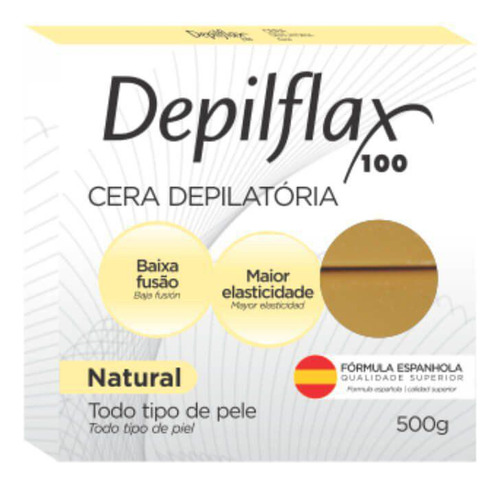 Depilflax Natural Cera Depilatória Quente 500g