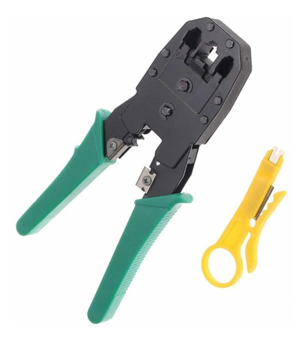 Imagen 2 de 2 de Crimpeadora Ponchadora Rj45 Rj11 Rj9 + Pela Cable Red Mdj