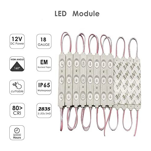 Módulo Led, Módulo De Luz Led Dc 12v 20 Piezas 9.8 Pi...