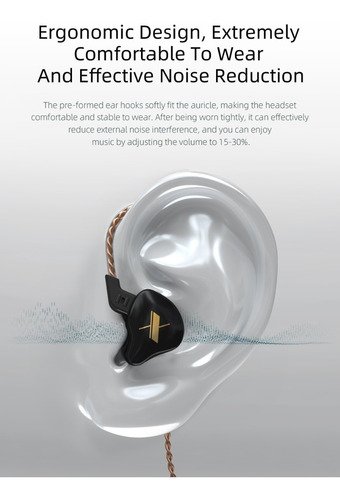 Imagen 4 de 5 de Auriculares In Ear Kz Edx - Hifi 1dd Monitoreo 112db