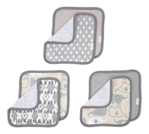 Set De Toalla Y Toallitas De Limpieza Para Bebé Ingenuity 13 0020-gris