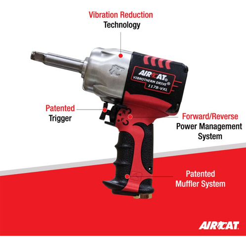 Chave De Impacto Aircat 1178-vxl-2 1/2 Drive 1300 Pés-lbs