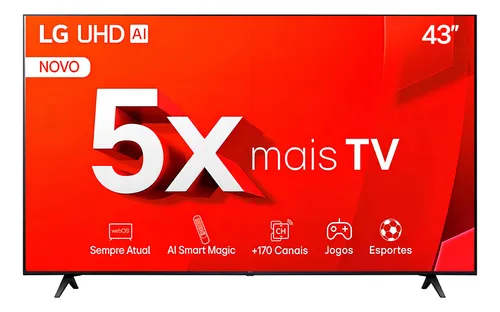 TOP 7 Smart TVs com Melhor Custo-Benefício para Comprar em 2025 Smart Tv De 43 LG Tu801c 43tu801c0sa Com Tela Led 4k - Preto<br>